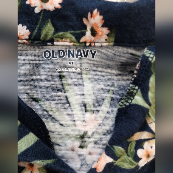 Old Navy Aloha Casual Slub-Knit Floral Polo Short Sleeve for Toddler Boys 4T - Picture 6 of 12